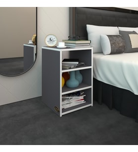 Kenzlife komodin panpan gri 60*39*39 komidin kitaplık ayakkabılık (Karışık)