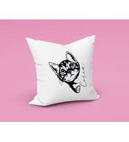 Kedi Tasarımlı Yastık Kişiye Özel