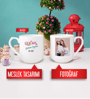 Çocuk Gelişimi Uzmanı Kupa Bardak Oval Fotoğraflı