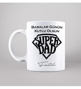 Babalar Günü Tasarımlı Kupa Kişiye Özel