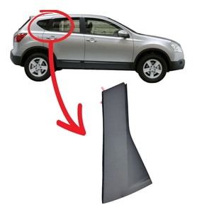 Nissan Qashqai Cam Bakalit Arka Üst Köşe Sağ 2007-2013
