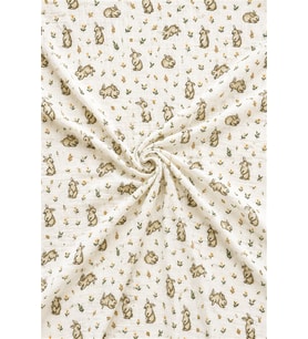 More Home Müslin Bezi 90x90 Cm %100 Pamuk Tavşanlı Krem