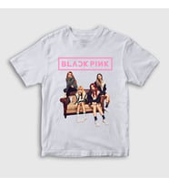 Presmono Unisex Çocuk Beyaz Band Blackpink T-Shirt 19298tt