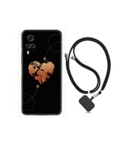 Vivo Y53s Kılıf Silikon Desen Boyun Askılı Plane Heart 1721