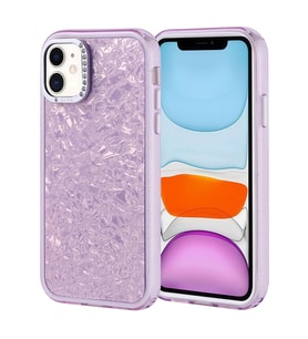 iPhone 11 Kılıf Taşlı Tasarımlı Kapi Kılıf (Lila)