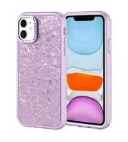 iPhone 11 Kılıf Taşlı Tasarımlı Kapi Kılıf (Lila)