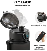 500 ml Tritan Su Matarası 13 farklı Renk Softtouch