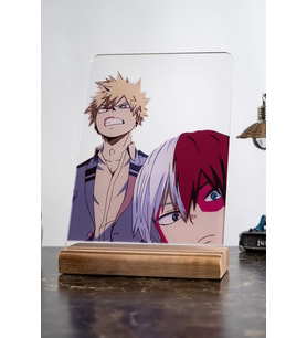 My Hero Academia Ev Bakugo - Todoroki Masa Dekoratif Ahşap Obje
