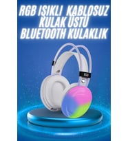 Rgb Işıklı Yüksek Ses Kaliteli Kablosuz Kulak Üstü Bluetooth Kulaklık (Çok Renkli)