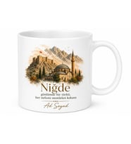 Niğde Memleket Temalı İsimli Baskılı Kupa Bardak Hemşehri Hediye