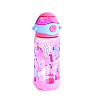 DREAM VEST ÇİÇEKLİ UNİCORN ŞEFFAF MATARA 650 ML. (K)