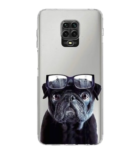 PrintiFy Xiaomi Redmi Note 9 Pro ile Uyumlu Köpek 3 Kamera Korumalı Şeffaf Kılıf