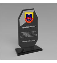 Kişiye Özel Füme Kristal Plaket - Kişi ve Kurumlara Özel
