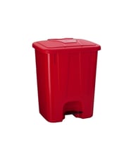 Omnipazar SY-4255 40 lt Köşeli Pedallı Plastik Çöp Kovası (İç Kovasız)