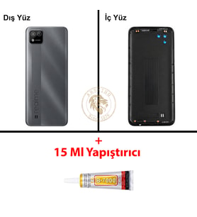 Oppo KAPAK Yapıştırıcı Realme C11 2021 Gri Yapıştırıcı B-7000 Yapıştırıcı Arka Kapak Arka Cam Batarya Kapağı Lazer Kesim Kapak Pil Kapağı Back Cover