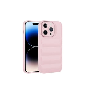 Apple iPhone 14 Pro Uyumlu Kılıf Kamera Korumalı Parlak Airbag'li Zore Galya Kapak (Pembe)
