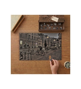 Danimarka Gece Sokaklar Tasarımı 240 parça Ahşap Puzzle Ahşap Kutuda MP09938