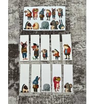 Hayvan Karikatür Kitap Ayraç Ve Stickers Çıkartma Seti PYTKSTKRYRC24
