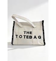 Krem Kanvas Kadın Tote Bag Büyük Boy Günlük Omuz ve Plaj Çantası