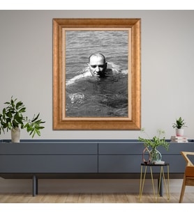 Altın Paspartulu Atatürk  Çerçeveli Tablo C726 (Gold)