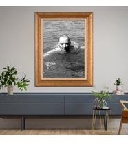 Altın Paspartulu Atatürk  Çerçeveli Tablo C726 (Gold)