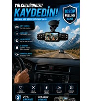Geniş Açılı Lensli Full HD Araç Kamerası Çoklu Kayıt Sistemi