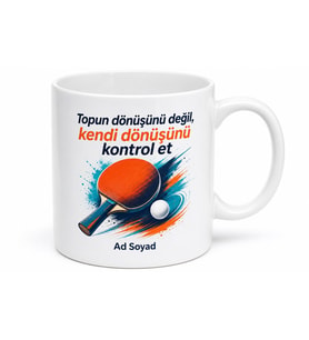 Masa Tenisi Antrenmanına Ara Verenlere Spin Vuruş Hediye Kupa Bardak