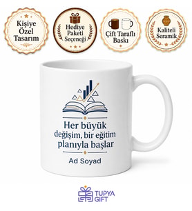 Eğitim Planlama Uzmanına Kurumsal Gelişim Workshop Kahvesi Kupa Hediye Bardak
