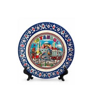 Kişiye Özel İstanbul Temalı Porselen Dekoratif Tabak 18 Cm - 18cm