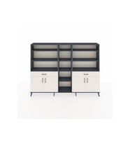 Arges Dolap 12 Raflı 2 Çekmeceli 4 Kapaklı 220x30x163 Antrasit-Aytaşı