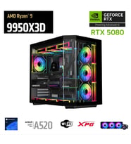 ETERNAL POWER RYZEN 9 9950X3D 32G DDR5 2TB M.2 RTX 5080 X870 WIFI 1000W 360M