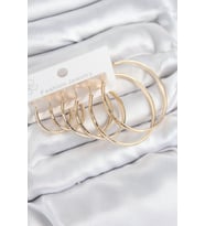 Pirinç Halka Model Gold Renk Kadın Set Küpe TJ-BKP11047
