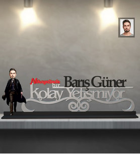 Kişiye Özel Kabadayı Karikatürlü  Kolay Yetişmiyor Ahşap Biblo Bay-2