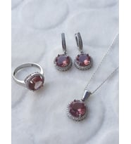 Sultanit Taşlı Gümüş Set