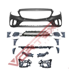 Mercedes-benz C Serisi W205 Ön Tampon Amg Set (Panjur Krom Çıta Hariç) 2019 Sonrası Uyumlu