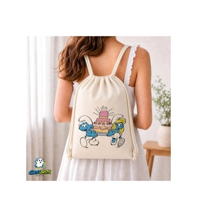 Şirinler Büzgülü Keten Çanta C317