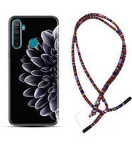 Realme 5i 5 Pro 6i 7 Pro 8 Kılıf Boyun Asklı Rasta Silikon Çiçekler 1639