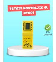 Mey İthalat® Taşınabilir El Aterisi Gameboy – Klasik Tetris Oyunu, Pil Ile Çalışan Mini El Konsolu (Krem)