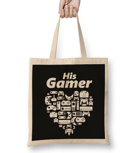Gamer Love His Bez Çanta Uzun Saplı