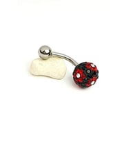 Swarovski taşlı 316L anti alerjik cerrahi celik göbek piercing