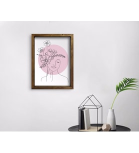 BK Home Doğal Masif Ahşap Çerçeveli Tablo-85