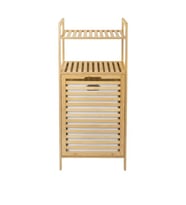 Lorin BAMBU SEPETLİ BANYO RAFI