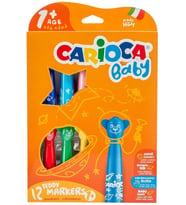 Carioca Keçeli Kalem Teddy Jumbo Bebek Süper Yıkanabilir 12 Li 42816