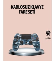Bluetooth Kablosuz Ps4 Gamepad Çift Motorlu Siyah Controller