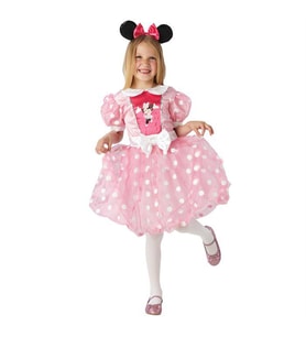 Minnie Mouse Çocuk Kostüm 7-8 Yaş Pembe Glitz