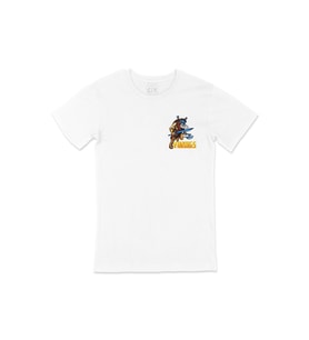 Viking Kılınç ve Balta Cep Logo Tasarımlı Beyaz Tişört