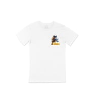 Viking Kılınç ve Balta Cep Logo Tasarımlı Beyaz Tişört