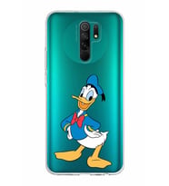 Xiaomi Redmi 9 Uyumlu Kapak Donald Duck Tasarımlı Şeffaf Silikon Kılıf