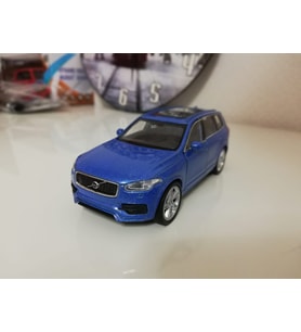 Volvo XC90 1/36 Ölçek 12cm Çek bırak (ÖZEL PLAKALI) (Mavi)