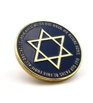 Altı Köşeli Davut Yıldızı Yazı Tura Sikke Metal Hatıra Şans Parası Coin CP016